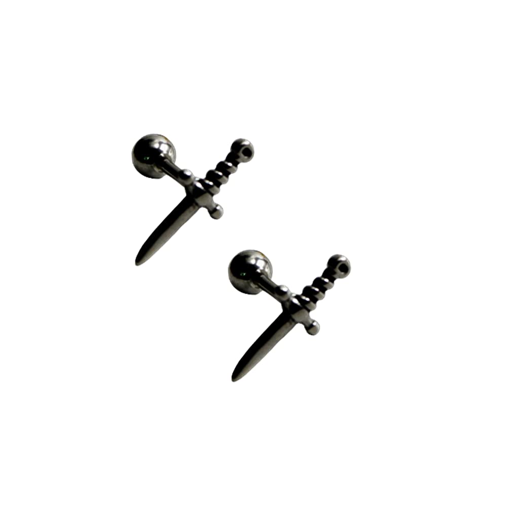 Hypoallergenic Stainless Steel Dagger Stud Earrings for Women & Men - Punk Minimalist Sword Jewelry - Perfect Gift for BFF Birthday, Anniversary & Piercing Lovers | Great for Concerts, Parties & Edgy Fashion