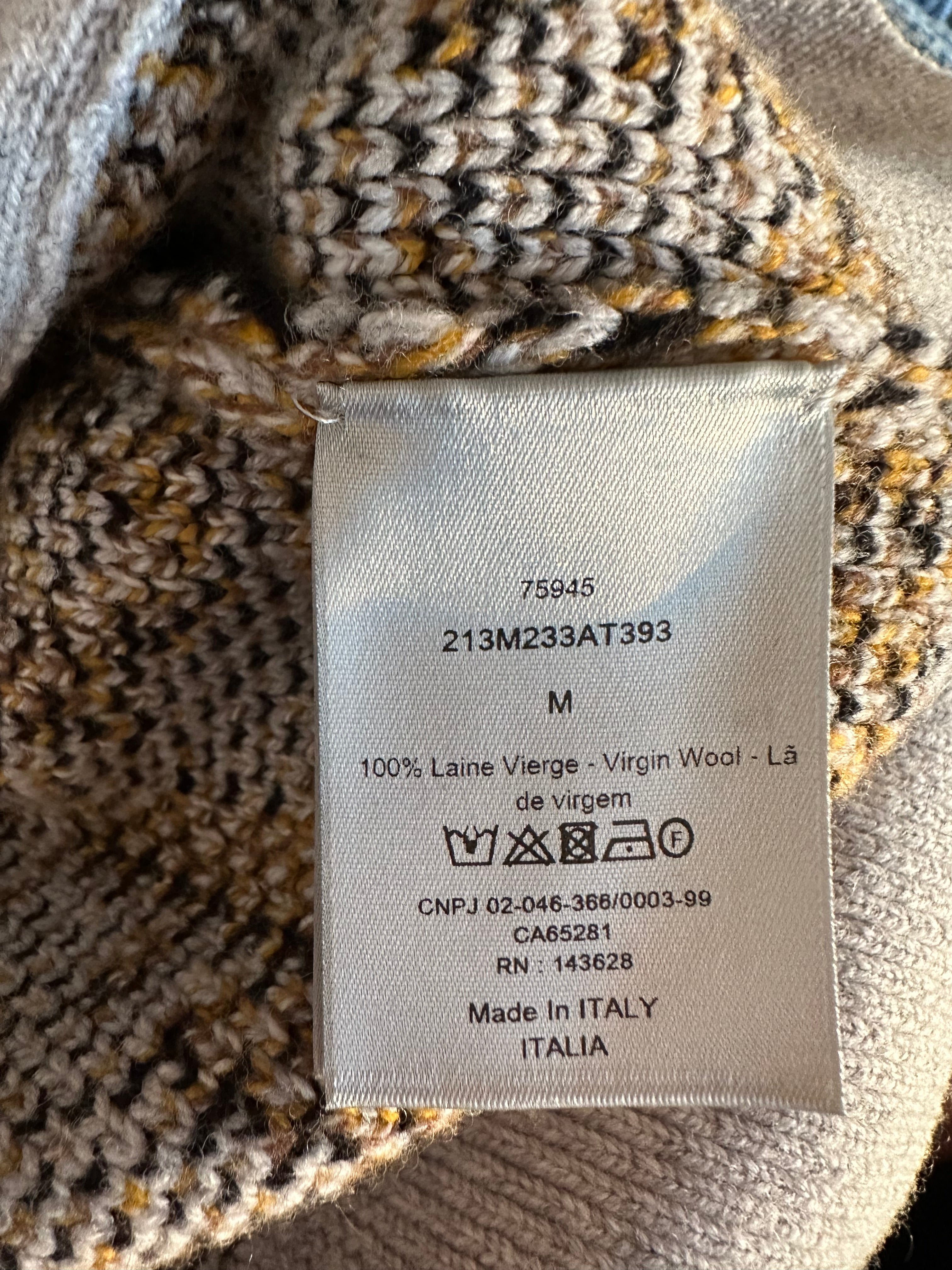 Dior Beige & Brown Oblique Wool Cardigan for Women - Luxury Knitwear Sweater | Perfect for Fall Winter Fashion & Office Wear