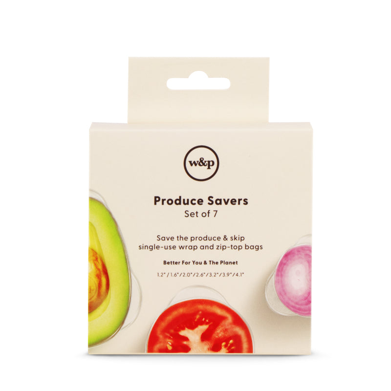 Danesco Silicone Produce Savers Set of 7 - Reusable Food Storage Containers for Fruits & Vegetables | Perfect for Kitchen, Fridge & Meal Prep Organization