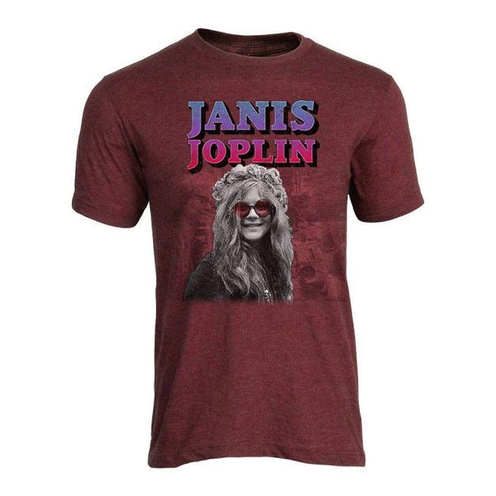 Janis Joplin Vintage Rose Colored Glasses Graphic T-Shirt for Men | Classic Rock Band Tee | Casual Wear & Music Festival Outfit