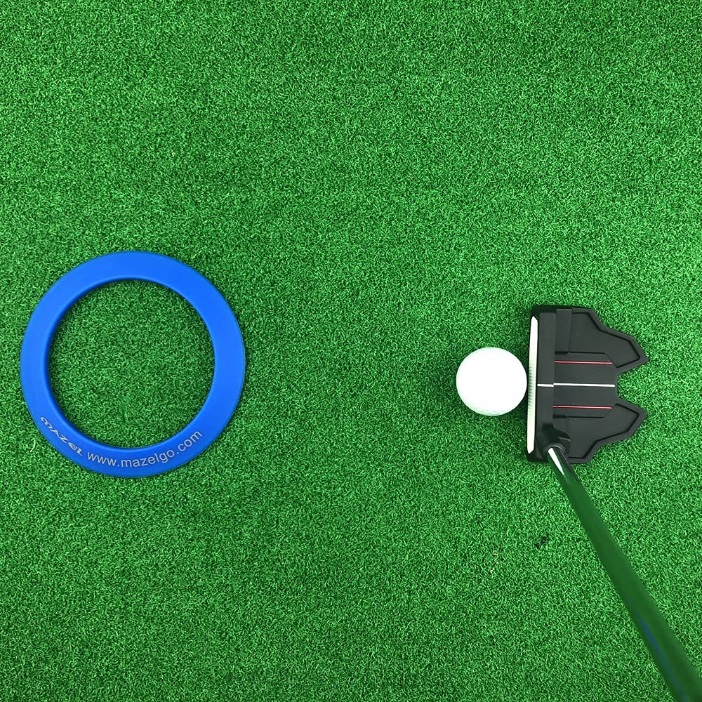 MAZEL Golf Putting Cup & Ring - Indoor/Outdoor Golf Training Aid for Accuracy & All-Direction Practice | Perfect for Home, Office & Backyard Putting Practice