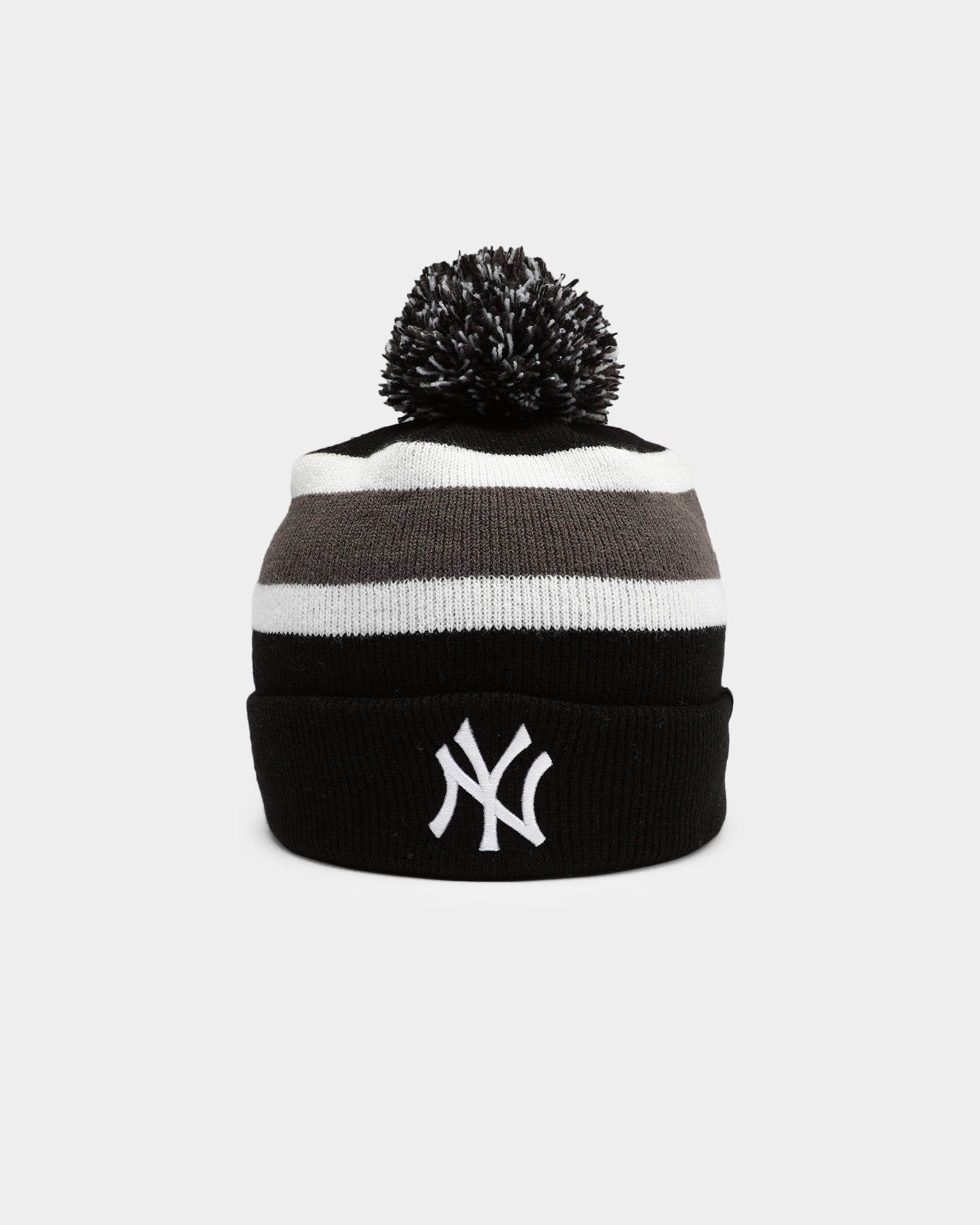 New York Yankees 47 Brand Breakaway Cuff Knit Beanie - Black | Official MLB Licensed Winter Hat for Men & Women | Perfect for Cold Weather, Baseball Games & Streetwear Fashion