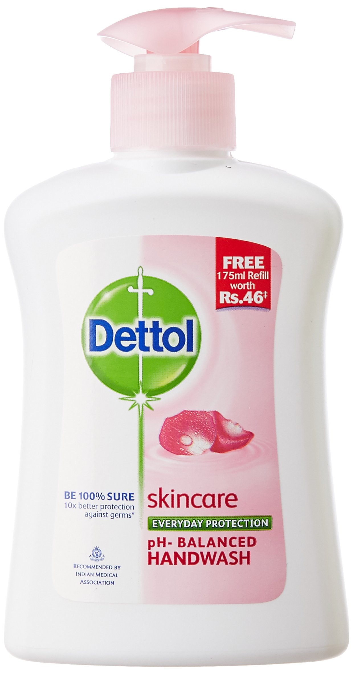Dettol Antibacterial Liquid Hand Wash 200ml with Refill 185ml - Kills 99.9% Germs - Moisturizing Skin Care Soap for Kitchen, Bathroom & Travel Use