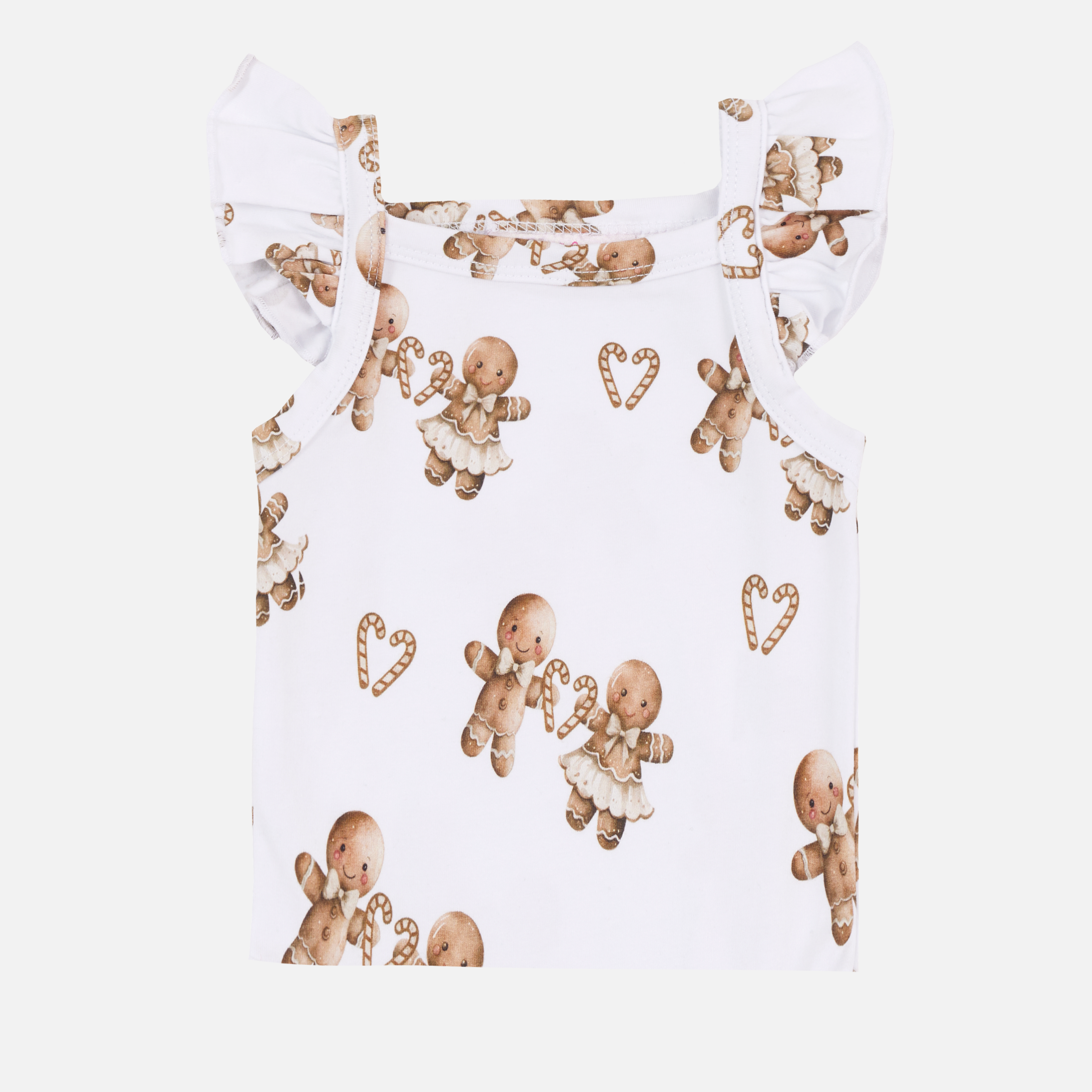 Flutter Singlet Gingerbread - Soft & Comfortable Baby Onesie for Boys & Girls | Perfect for Holidays, Christmas, and Family Photos