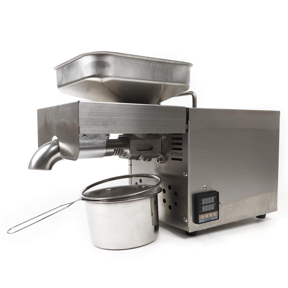 1500W Automatic Oil Press Machine - 110V Electric Oil Extractor for Organic Oils with Intelligent Temperature Control | Perfect for Home Use, Commercial Kitchens & DIY Oil Making
