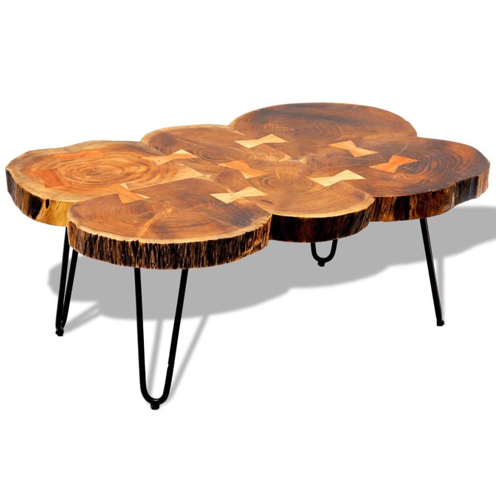 Industrial Style Metal Coffee Table - 13.8
