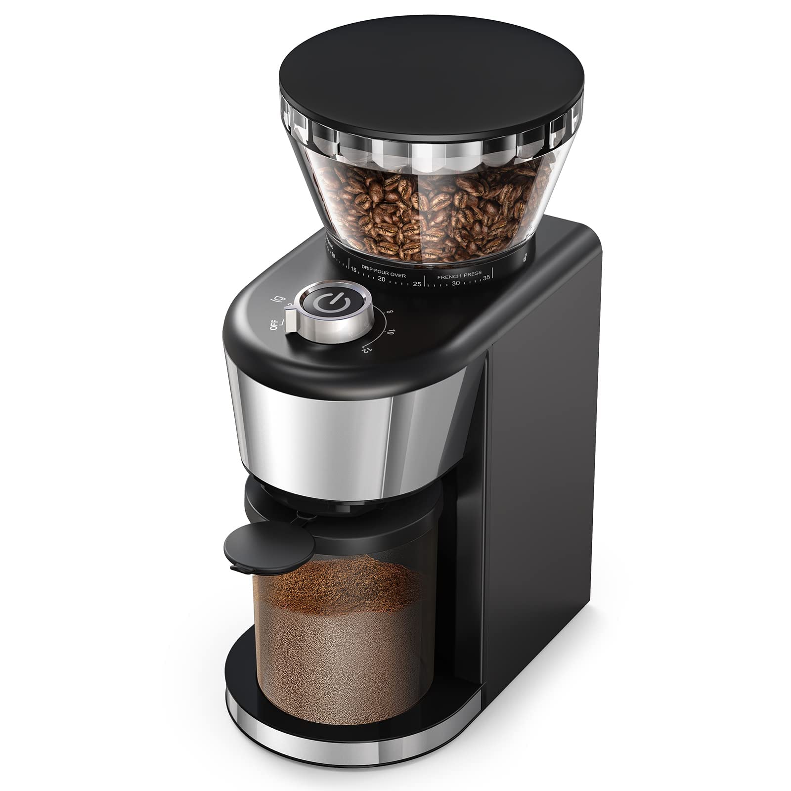 Premium 9702A Electric Coffee Grinder - Matte Black Finish for Espresso, French Press & Cold Brew at Home