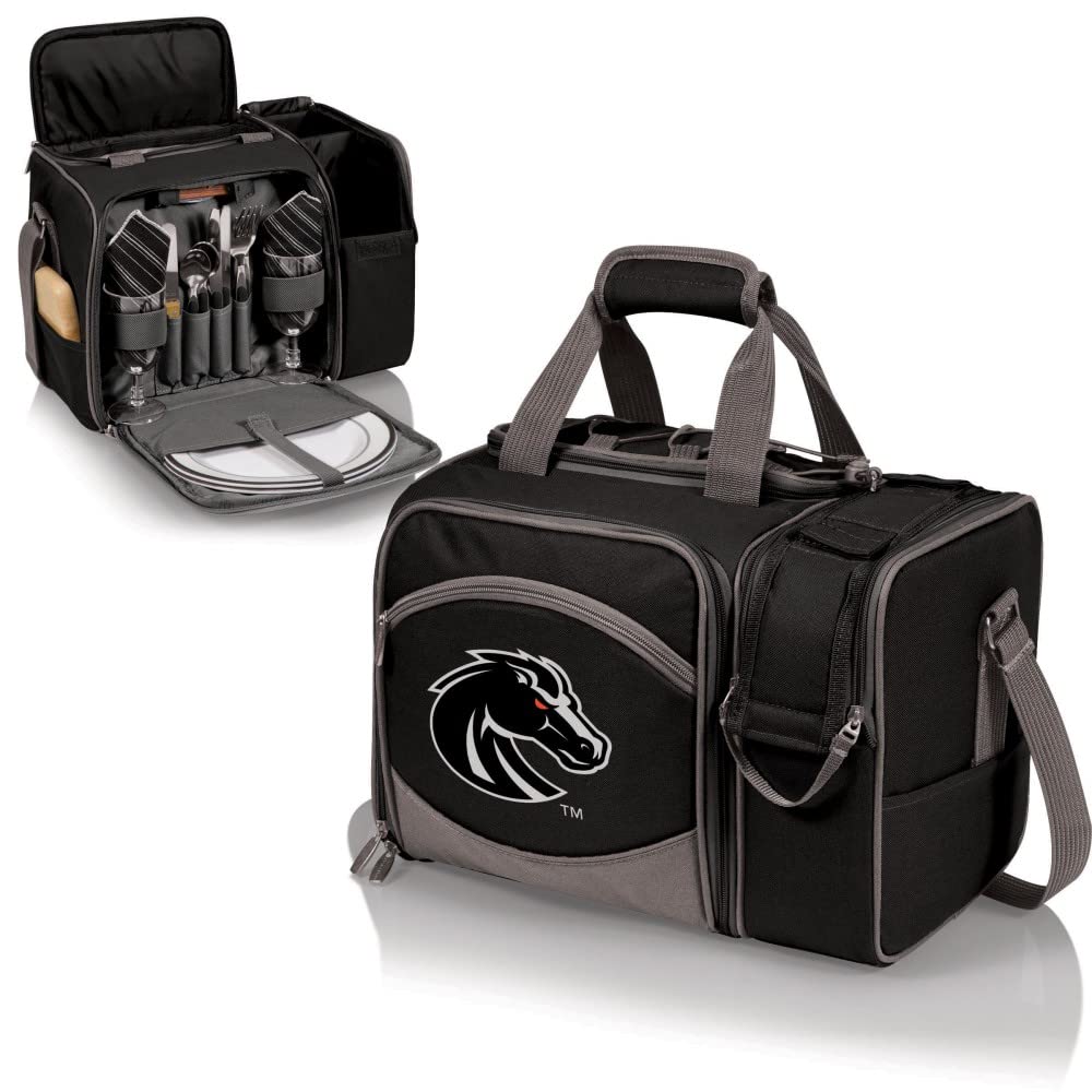 Picnic TIME NCAA Malibu Insulated Cooler Tote with Picnic Set - Portable Outdoor Picnic Basket for Beach, Camping, Tailgating & BBQs - Officially Licensed College Team Cooler Bag