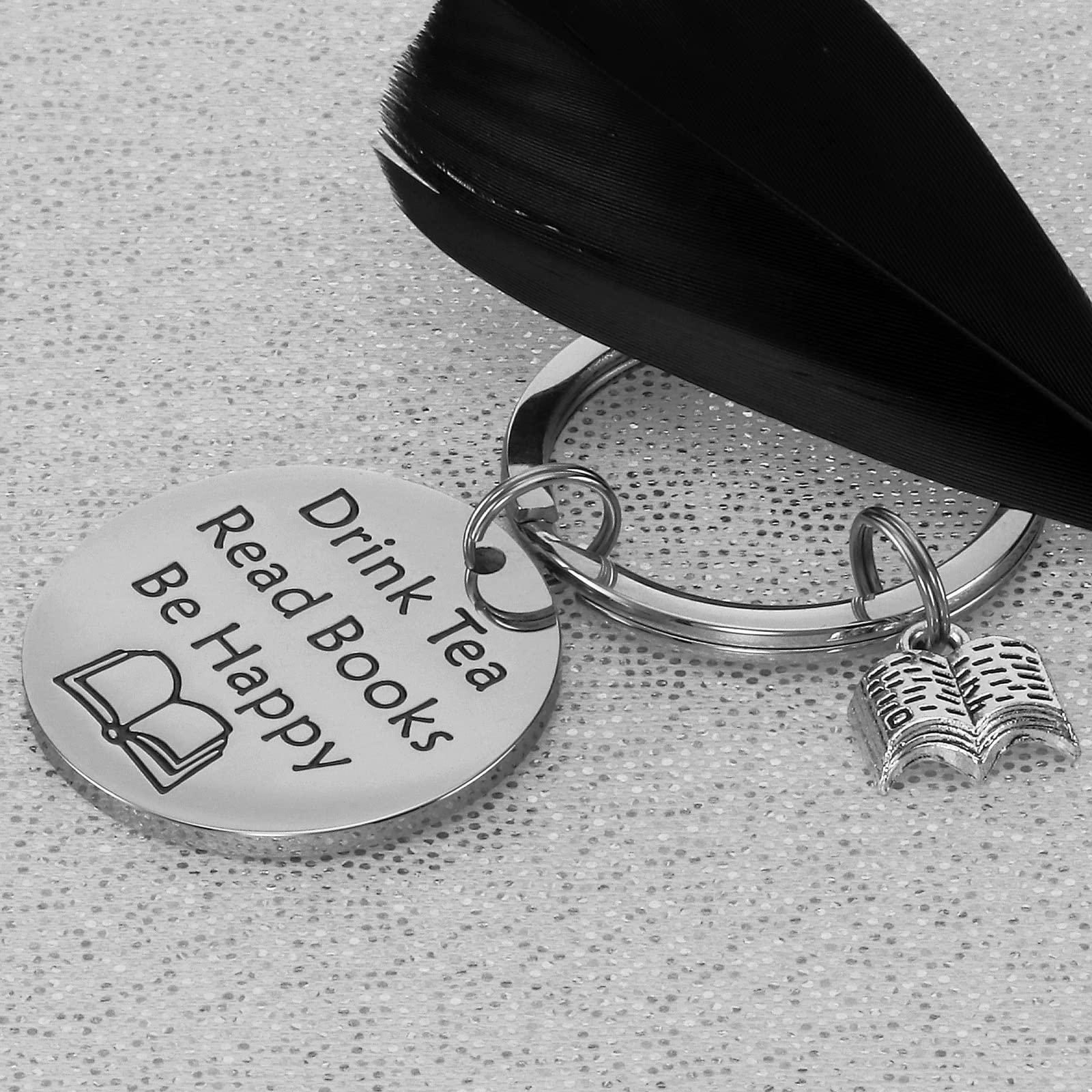 Kivosliviz Book Lovers Gift Keychain - Unique Reading Accessories for Bookworms, Readers & Book Club Members - Perfect Literary Gift for Women & Men - Great for Book Themed Parties, Reading Events & Bibliophile Collections