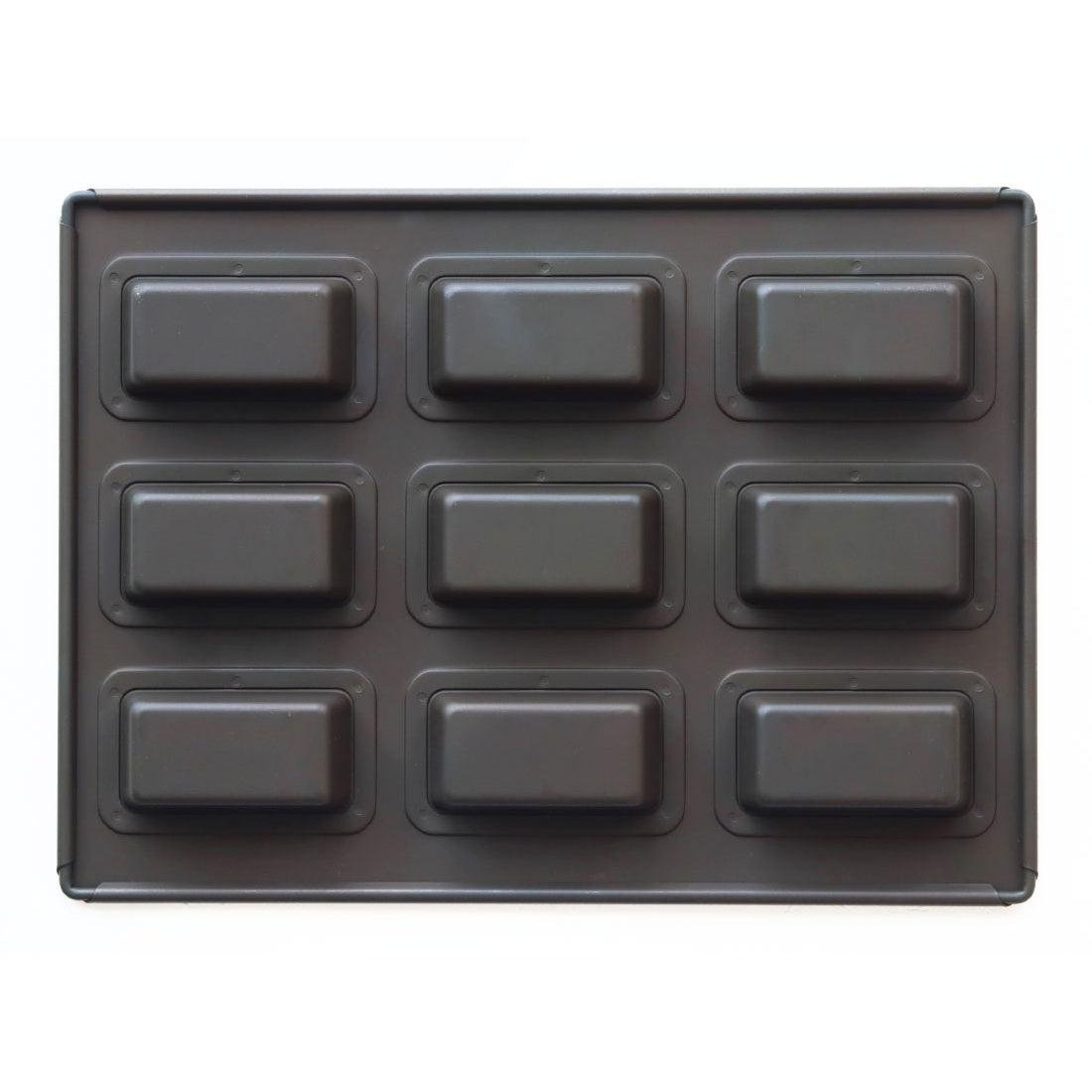 Nonstick Teflon Coated Matsunaga Financier Cake Pan - 9 Well Baking Mold for Perfect French Pastries | Ideal for Home Baking, Tea Parties & Gift Giving