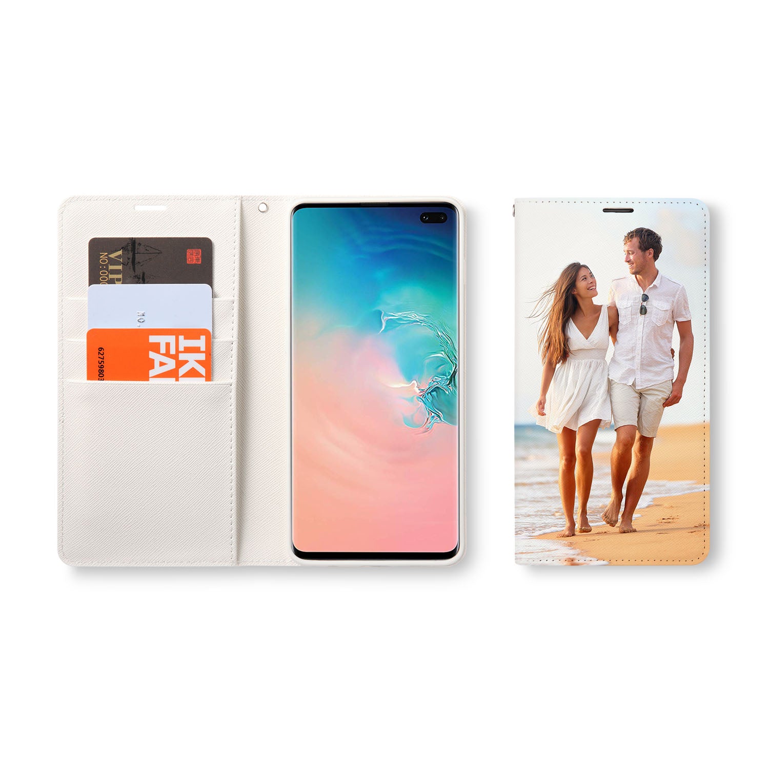 Samsung Wallet with Single Photo Slot - Slim RFID Blocking Leather Wallet for Men & Women - Perfect for Travel, Everyday Use & Gift Giving