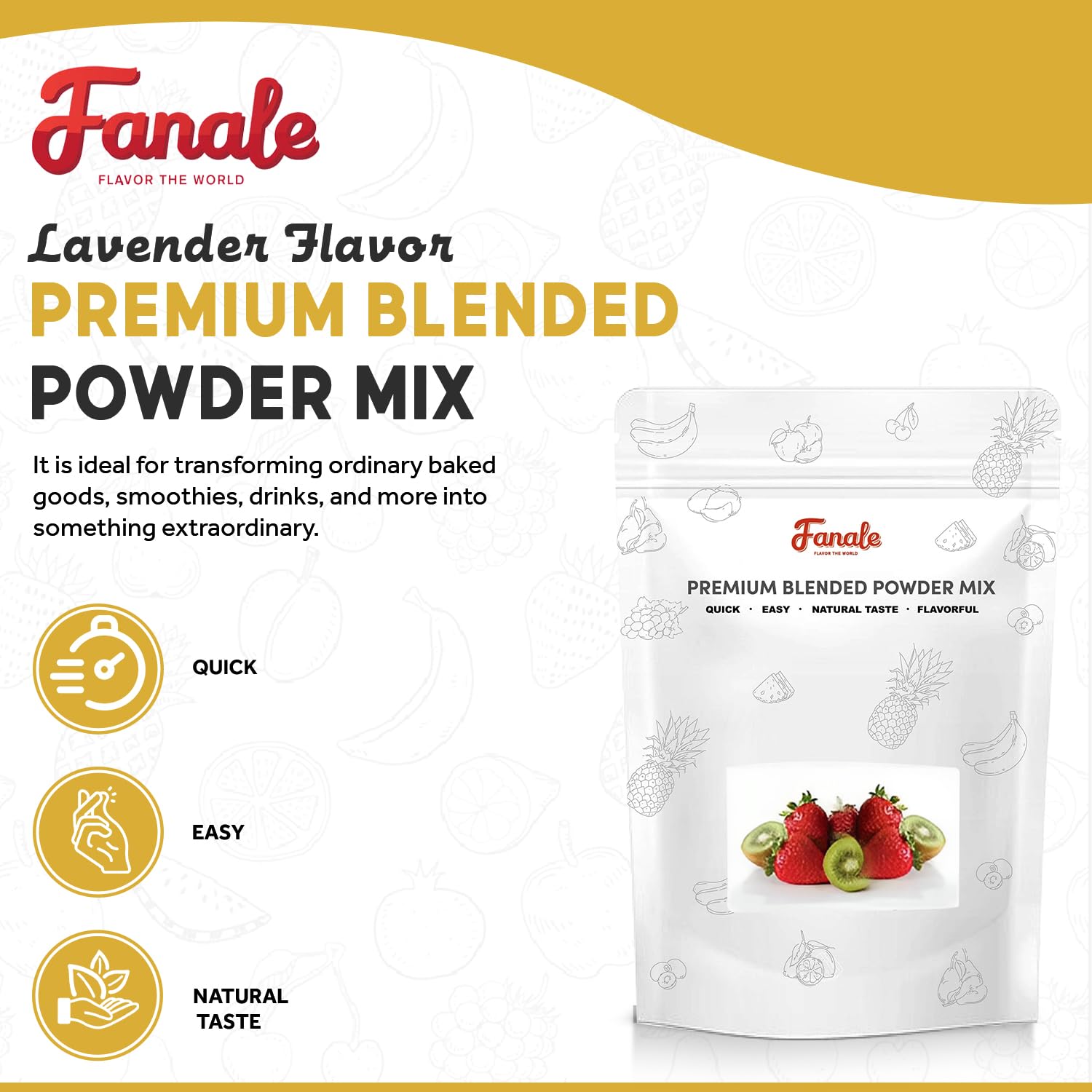 Premium Lavender Bubble Tea Powder for Boba & Milk Tea | 2.2lb Bulk Instant Flavoring Powder for Baking, Smoothies, Desserts & Drinks | Vegan & Gluten-Free Boba Tea Mix | Perfect for Home Cafes, Tea Shops & DIY Drinks