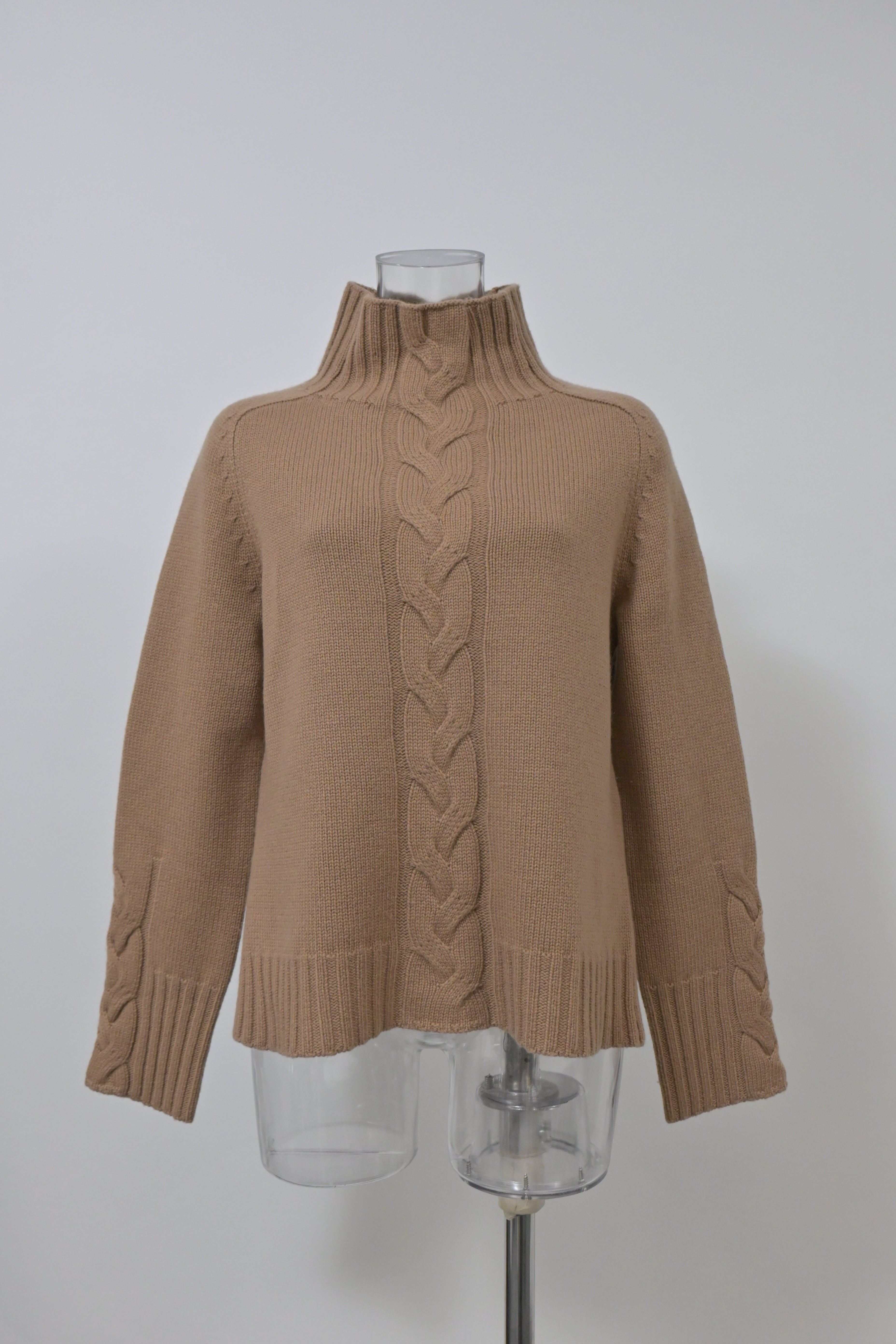 Max Mara Women's Beige Wool Sweater - Soft & Warm Oceania Knit Pullover for Fall & Winter Fashion | Cozy Office & Casual Outfit