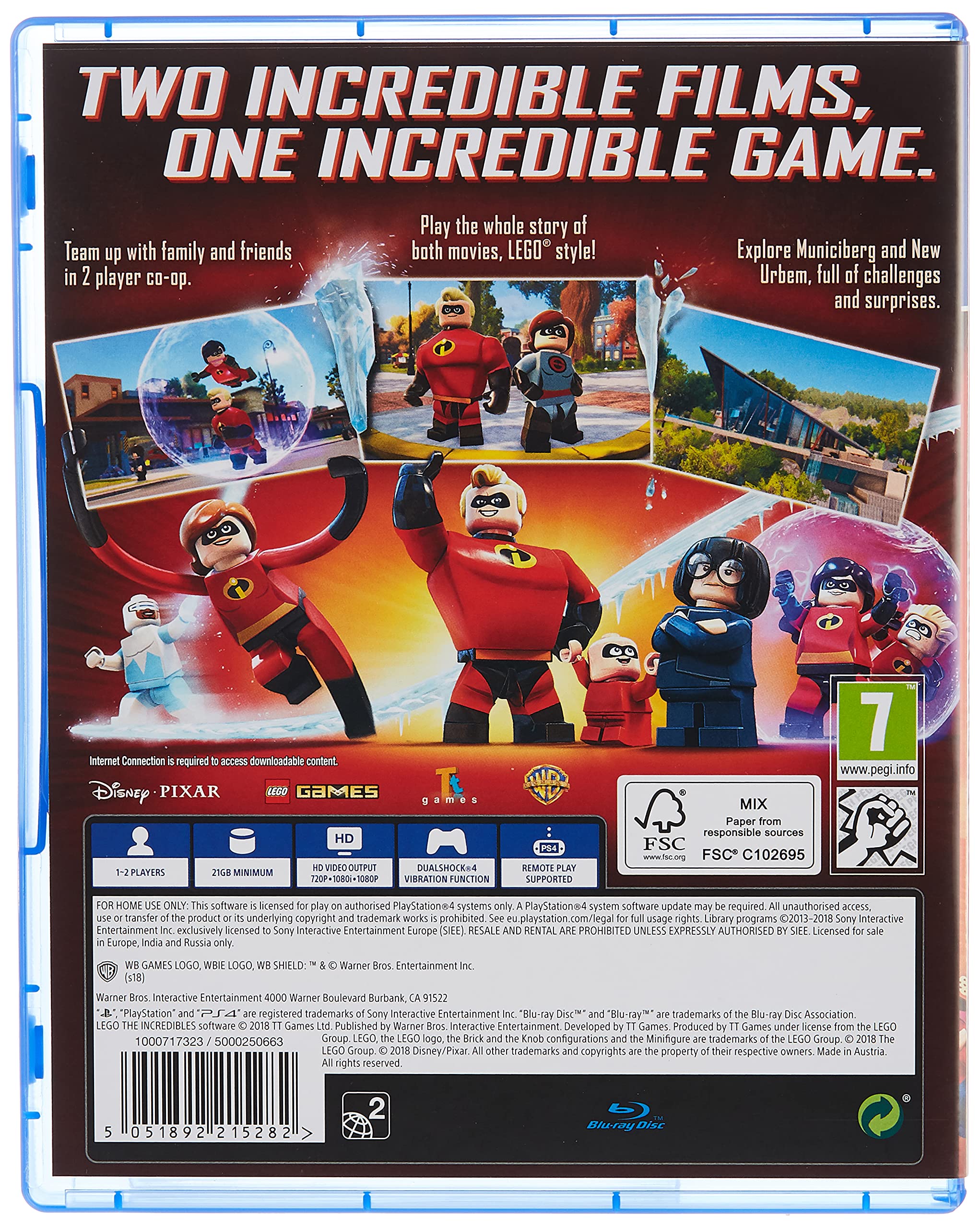 LEGO The Incredibles PS4 Game - Action-Adventure Video Game for PlayStation 4 - Play as Superheroes from Disney Pixar Movie - Perfect for Family Game Night & Superhero Fans