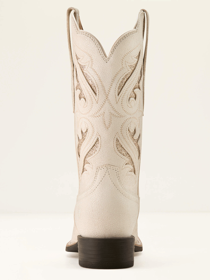 Ariat Women's Round Up Bliss Western Boots - Distressed Ivory - Comfortable Cowgirl Boots for Riding, Country Fashion & Outdoor Activities