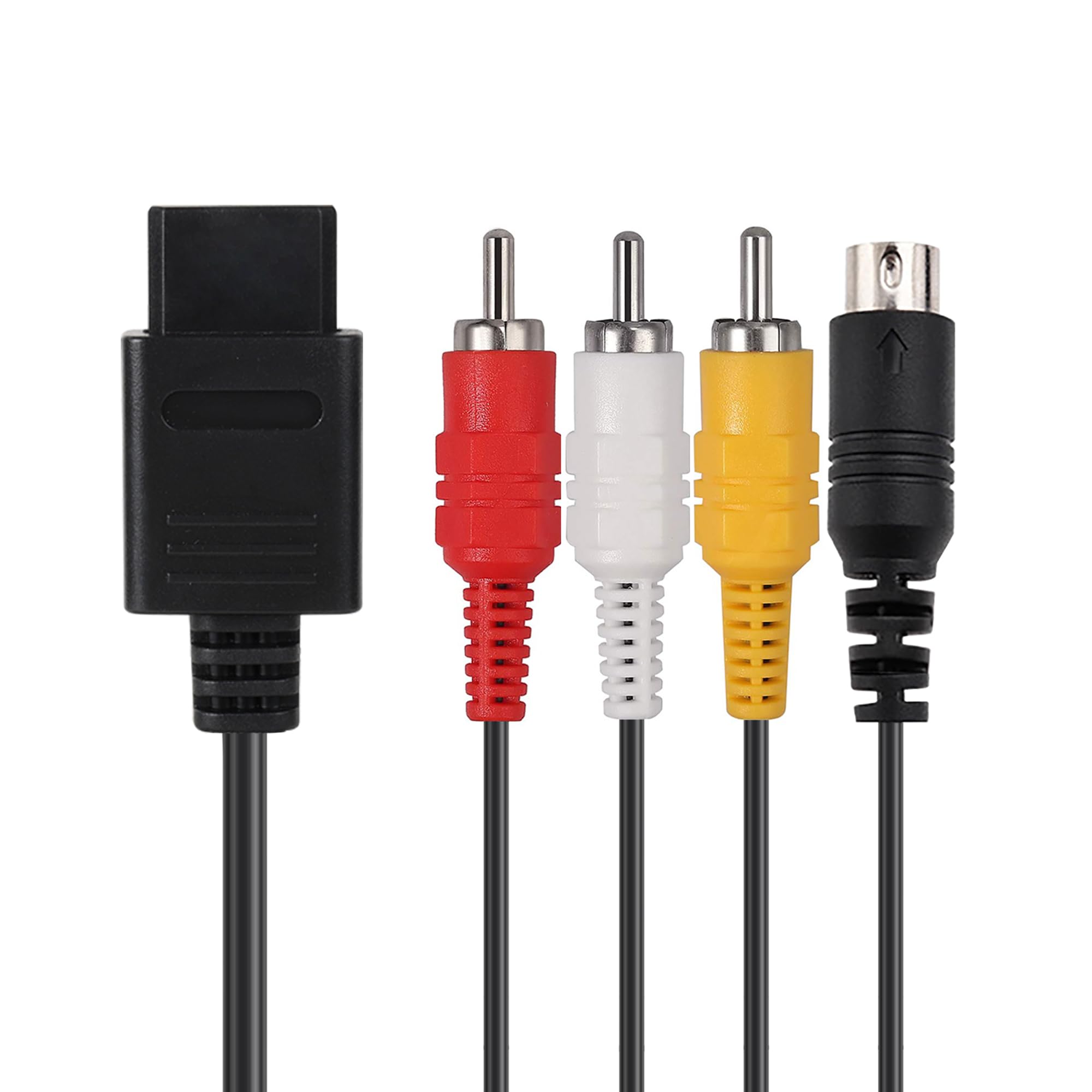 Premium S-Video RCA AV Cable for Nintendo 64, SNES & GameCube - 6FT High-Quality Audio Video Cord for N64/SNES/NGC - Perfect for Retro Gaming Setup & Home Theater Systems