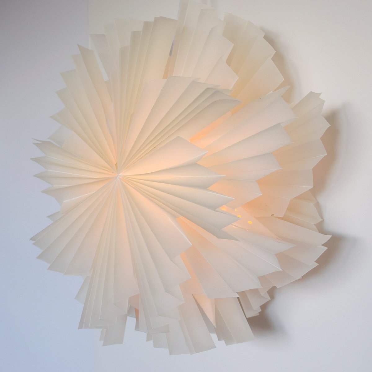 32 Inch White Glacier Snowflake Star Lantern - Pizzelle Design Holiday Decor for Christmas, Winter Weddings, Party & Home Decoration - Perfect for Indoor/Outdoor Seasonal Displays
