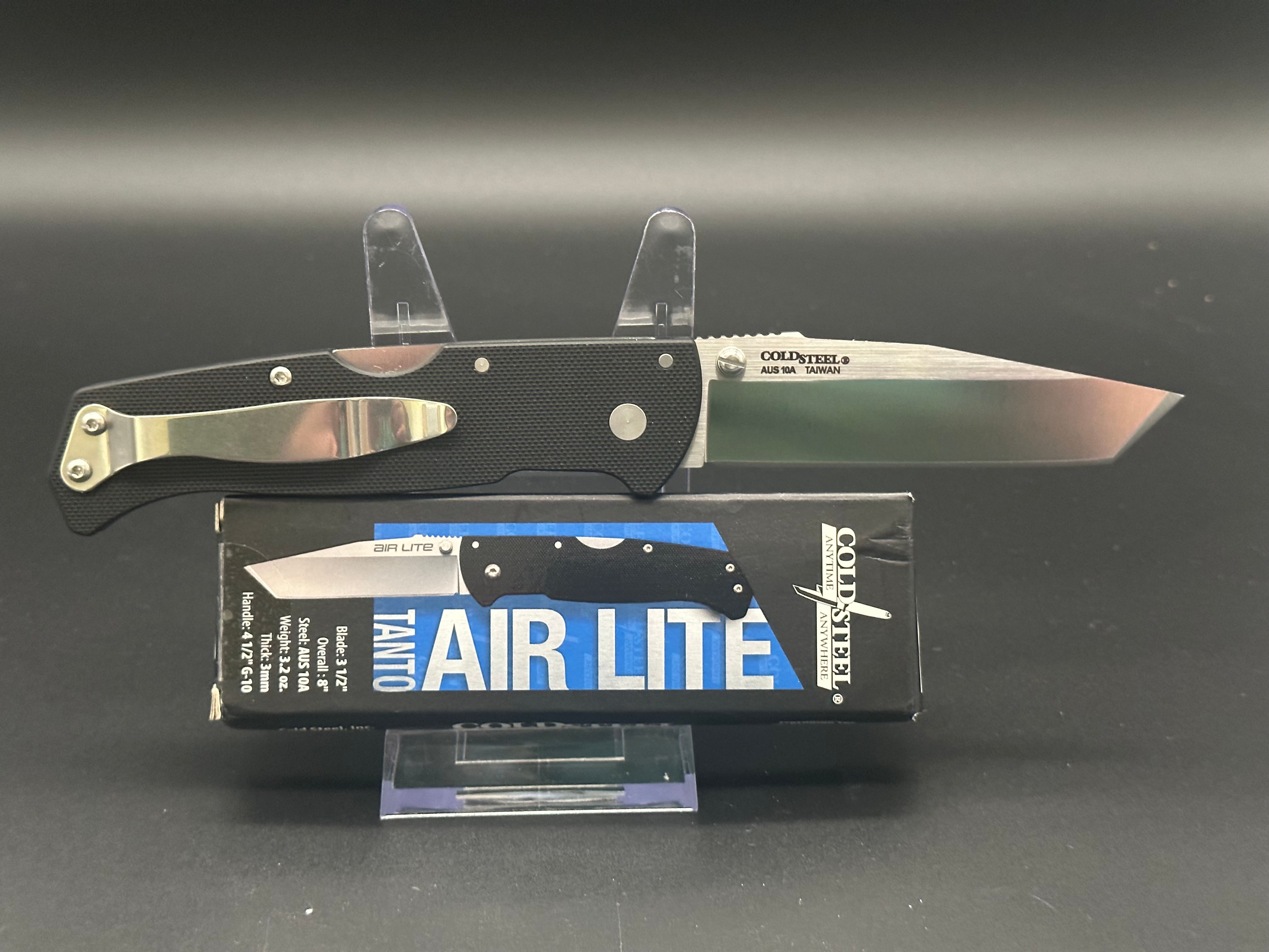 Cold Steel Air Lite AUS10 Tanto Knife - High-Performance Tactical & Outdoor Survival Blade for Camping, Hunting, and EDC