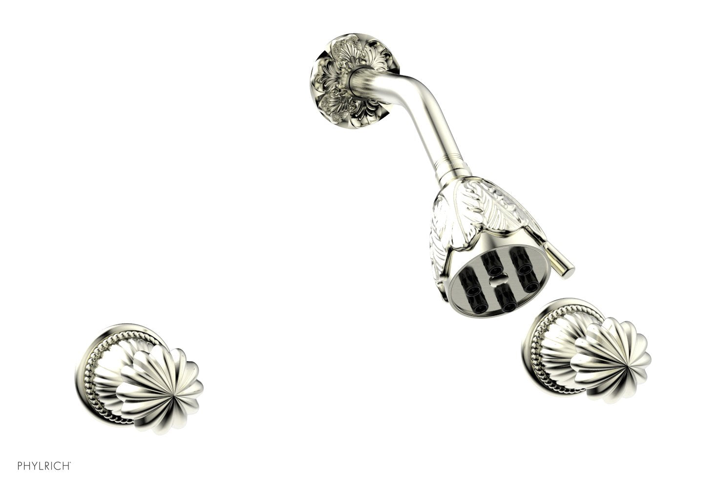 GEORGIAN & BARCELONA Two Handle Shower Set K3361 - Chrome Bathroom Faucet with Cross Handles for Modern & Traditional Home Decor - Perfect for Master Bath, Guest Bath, and Spa-Like Showers