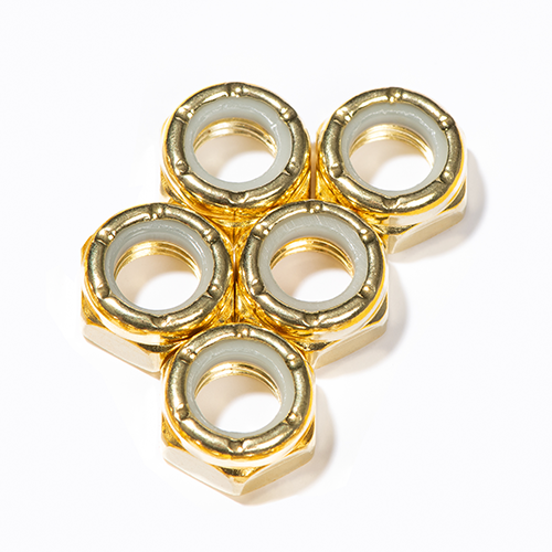Defiant Upgrades Skateboard Axle Nuts - 5 Pack | High-Quality Replacement Hardware for Skateboards & Longboards | Perfect for Street, Park & Ramp Riding