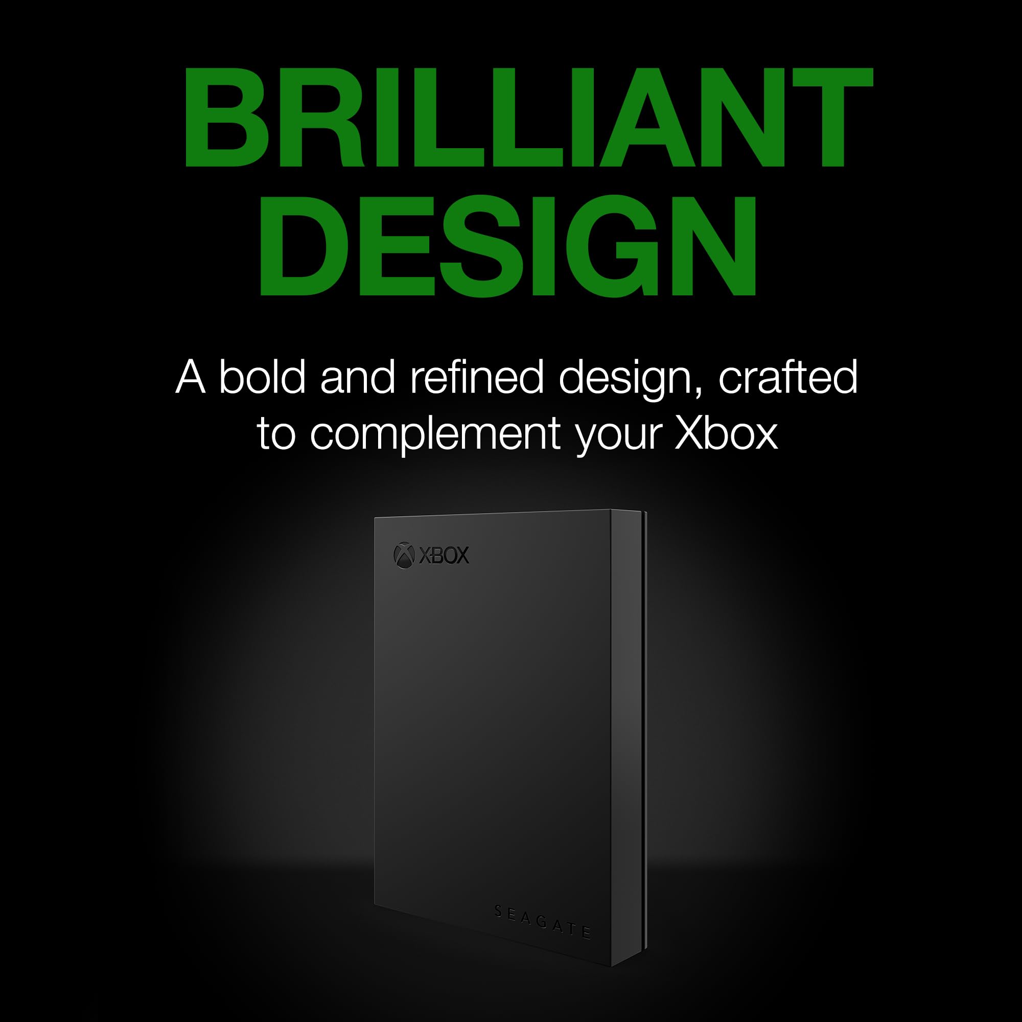 Seagate 5TB Game Drive for Xbox - Portable External Hard Drive HDD, USB 3.2 Gen 1, Black with Green LED Bar - Xbox Certified, 3-Year Rescue Service (STKX5000403) - Perfect for Xbox Series X/S, One & PC Gaming Storage Expansion