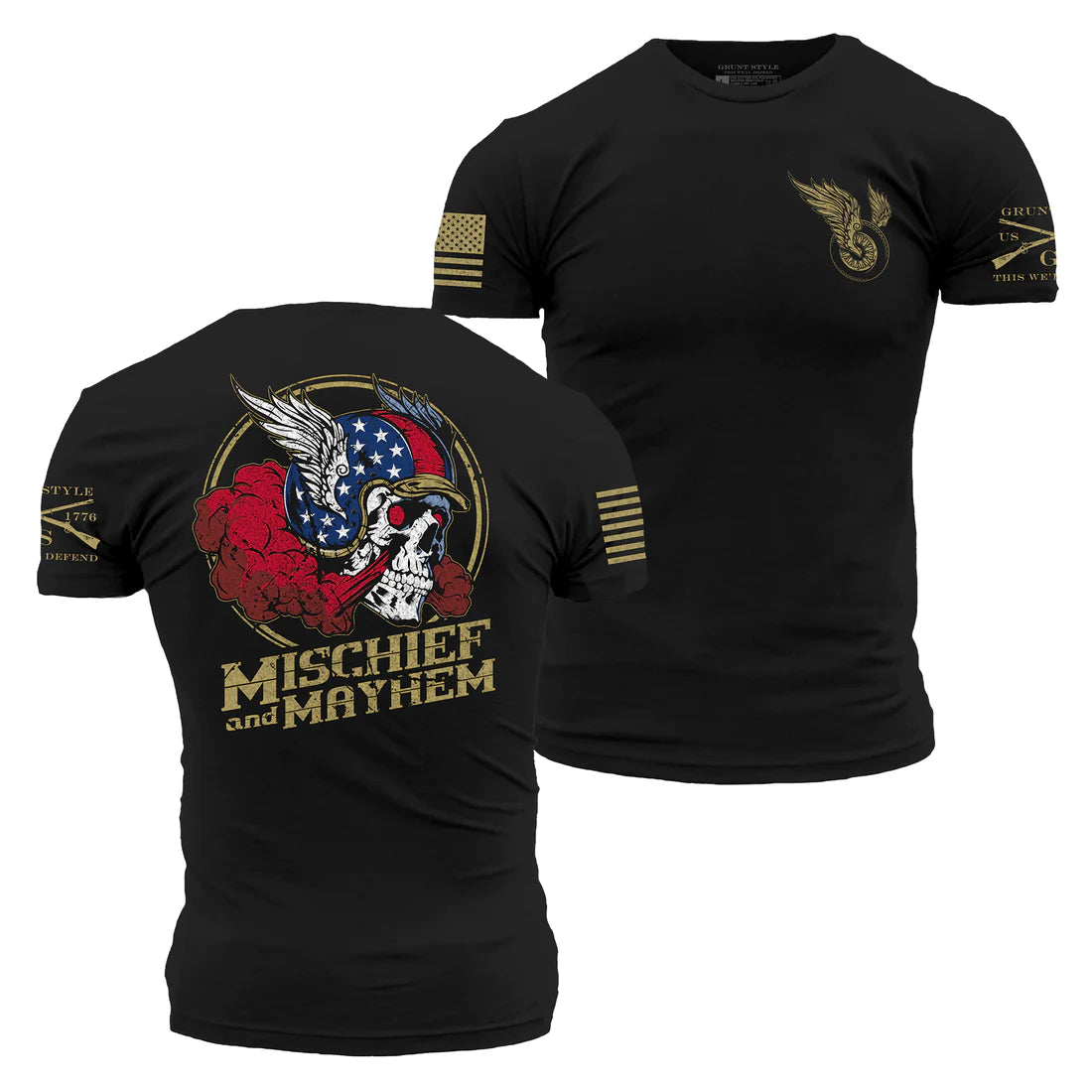 Mischief and Mayhem Graphic T-Shirt for Men & Women - Soft Cotton Black Tee - Casual Streetwear & Festival Outfit