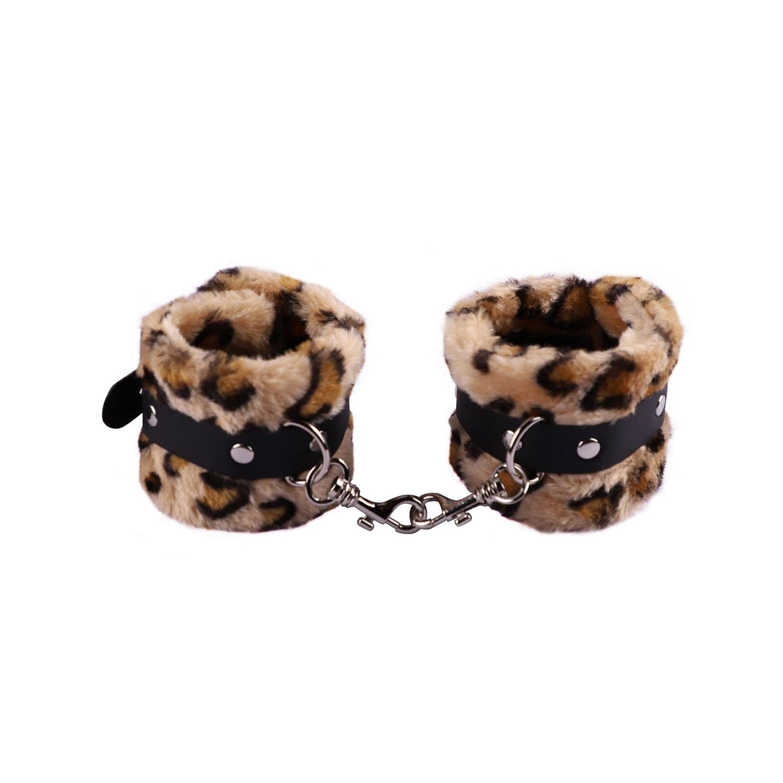 Soft Plush Wrist & Ankle Cuffs - Adjustable Fluffy Handcuffs & Leg Cuffs for Role Play, Yoga, Exercise, Cosplay & BDSM - Detachable Chain for Home, Gym & Party Use - Comfortable Bondage Jewelry Accessories