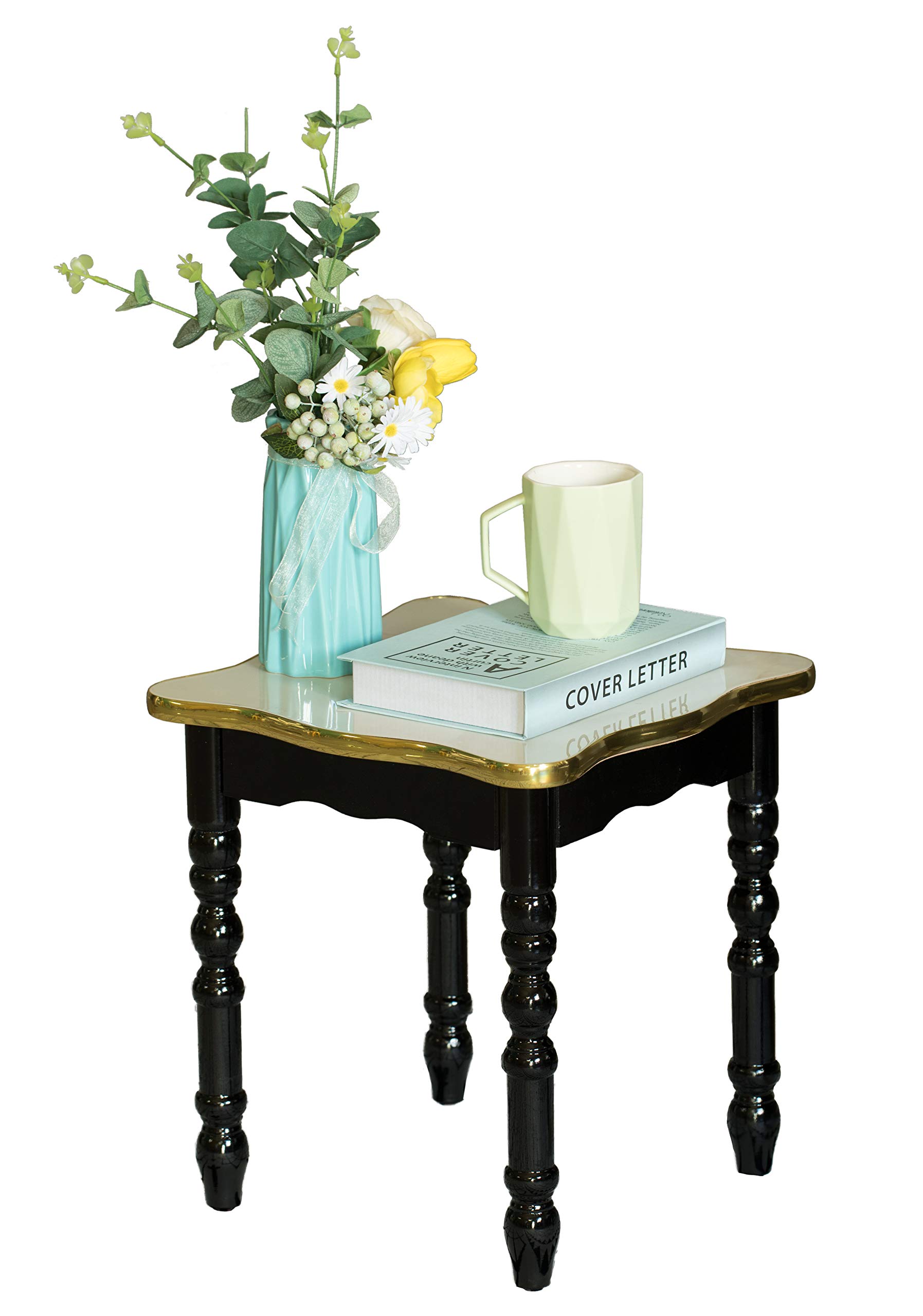Rustic White Square Wooden Side Table with Storage Shelf - Modern Accent End Table for Living Room, Bedroom & Small Spaces - Versatile Home Decor with Sleek Design & Bold Tones - Perfect for Coffee Table, Nightstand or Entryway Decor