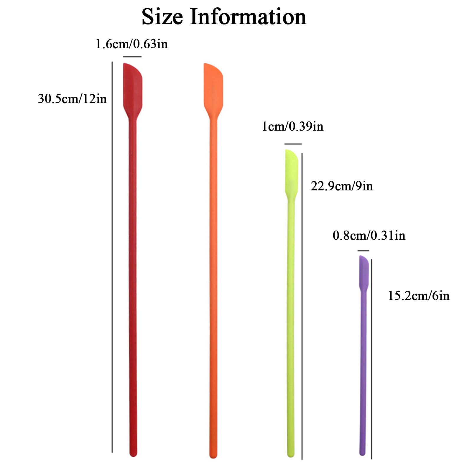 4 PCS Silicone Beauty Spatula Set - Mini Makeup Spatulas for Cosmetics & Kitchen Jars - Small Flexible Spatulas for Creams, Lotions & Cooking - Perfect for Skincare, Makeup Removal & Food Prep (3 Sizes)