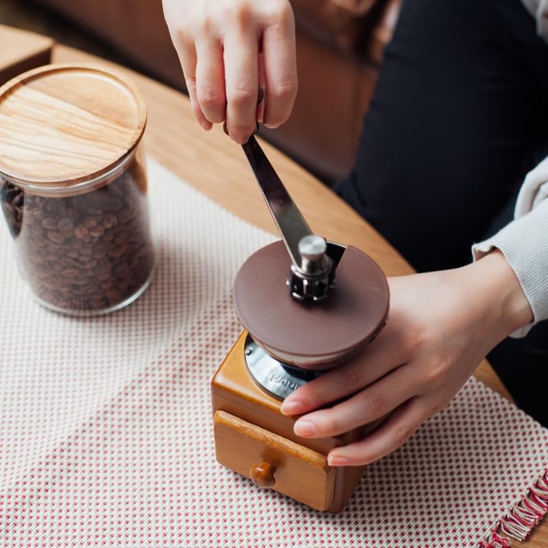 HARIO MMR-2 Manual Coffee Grinder - Compact Hand Crank Mill for Espresso, French Press & Pour Over - Portable Brown Coffee Bean Grinder for Home, Office & Travel