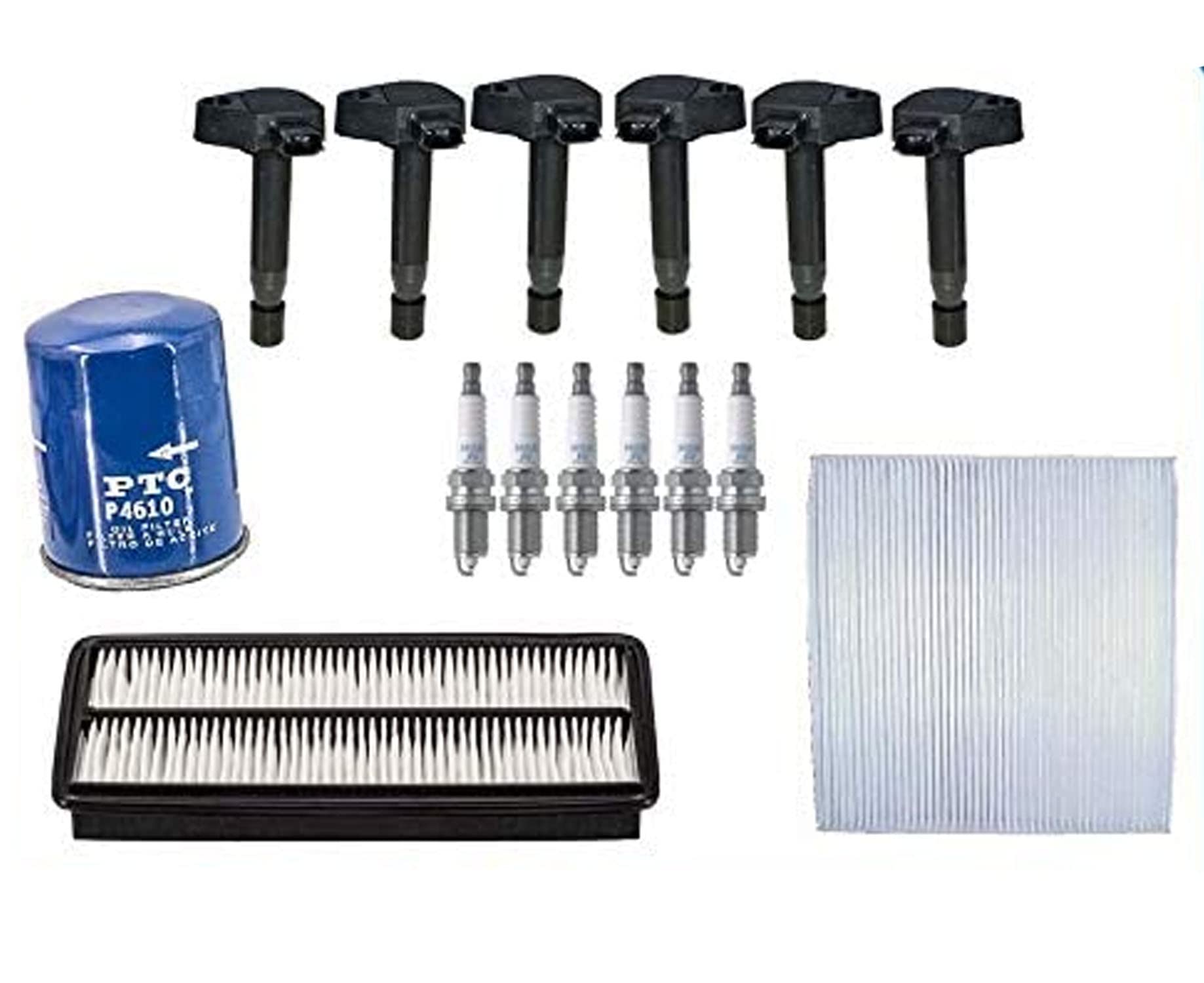 High-Quality Ignition Coils, Spark Plugs, Air & Oil Filter Replacement Kit for 2004-2006 Acura TL - Perfect for Engine Maintenance & Performance Tuning