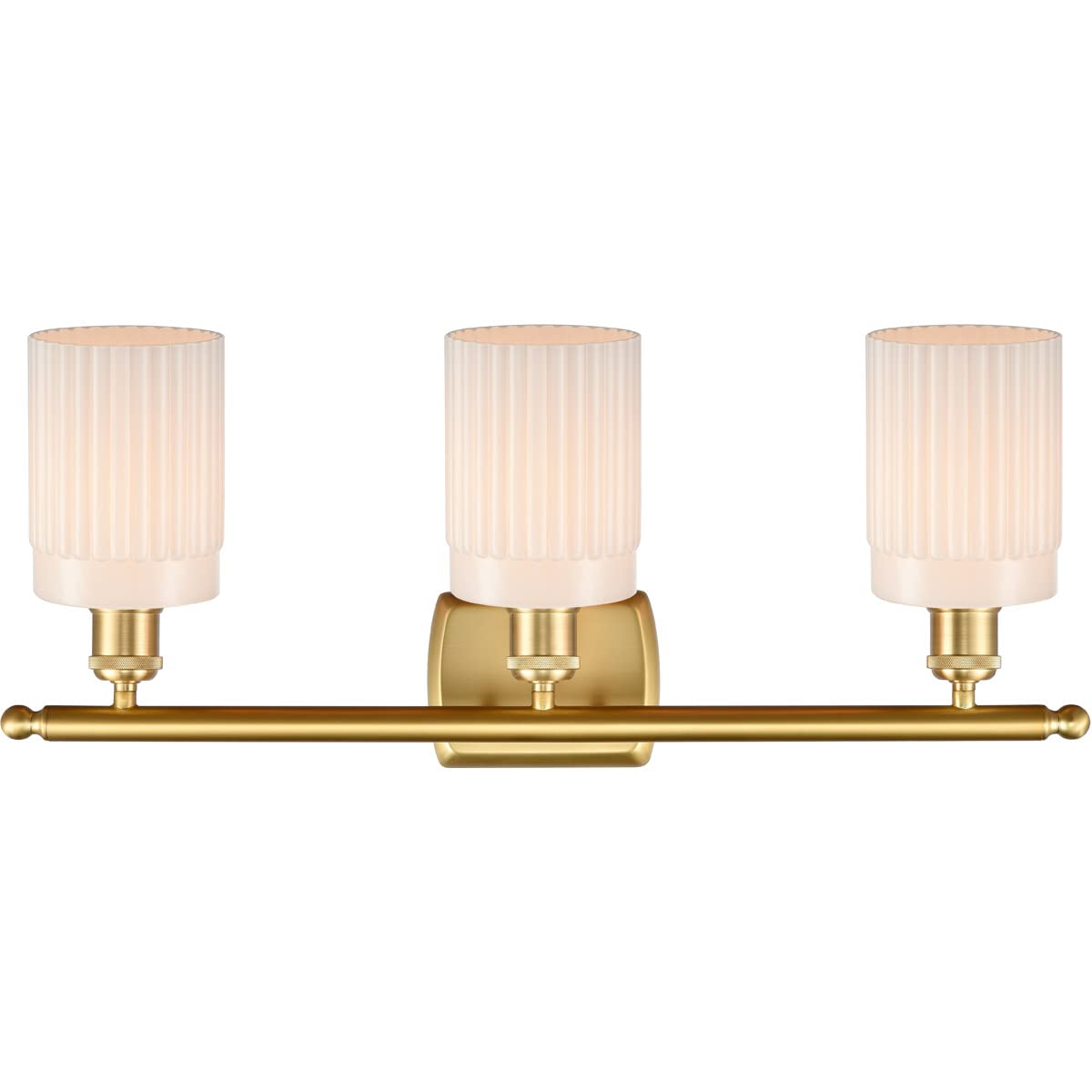 Hadley 3 Light Bathroom Vanity Light Fixture - 516-3W-SG-G341 - Modern LED Bathroom Lighting for Mirror, Sink Area and Powder Room Decor