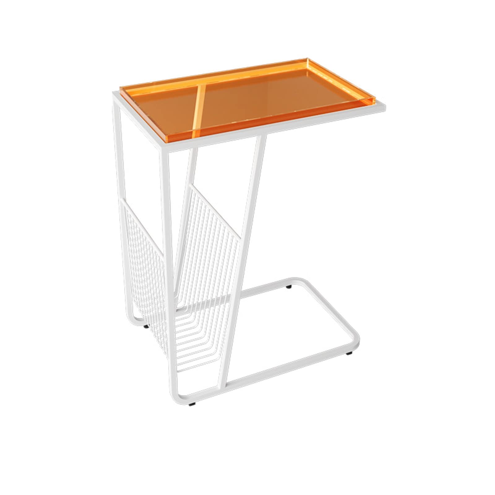 YZERTLH C-Shaped Coffee Side Table - Industrial Laptop End Table for Small Spaces | Easy Assembly Living Room & Bedroom Furniture | Perfect for Sofa, Office, and Dorm Room Use