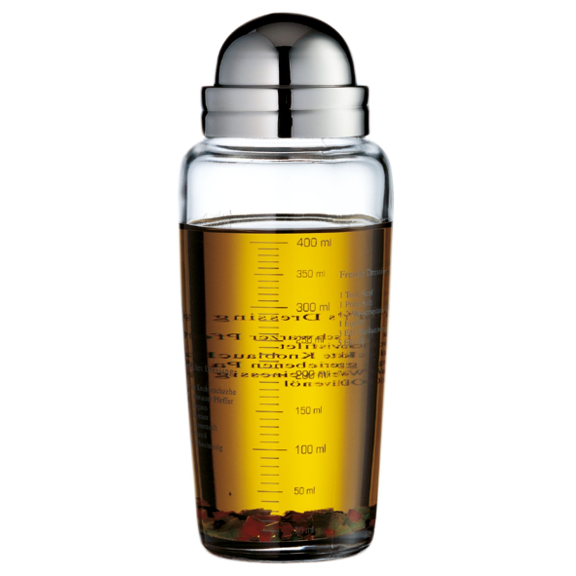 WMF Premium Salad Dressing Shaker - 500ml Glass Bottle with Leak-Proof Lid for Homemade Vinaigrette & Oil Mixing - Perfect for Kitchen, Restaurants & Healthy Meal Prep
