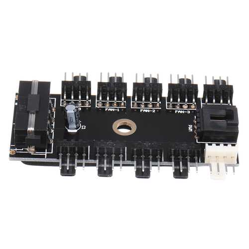 4-Pin PWM Fan Hub Speed Controller - PC Case Cooling Fan Splitter for Multiple Fans - Perfect for Gaming PCs, Workstations, and Custom Cooling Systems