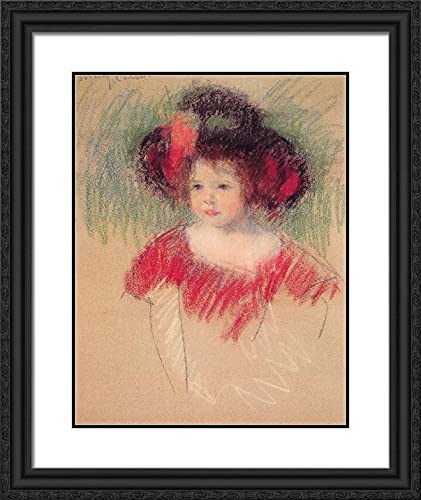 Black Ornate Wood Frame with Double Matting
