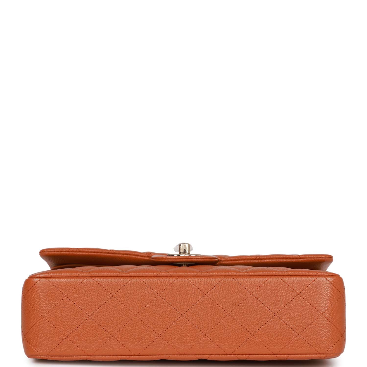 Chanel Medium Classic Double Flap Bag in Caramel Caviar Leather with Light Gold Hardware - Perfect for Work, Evening Events & Luxury Fashion Accessories