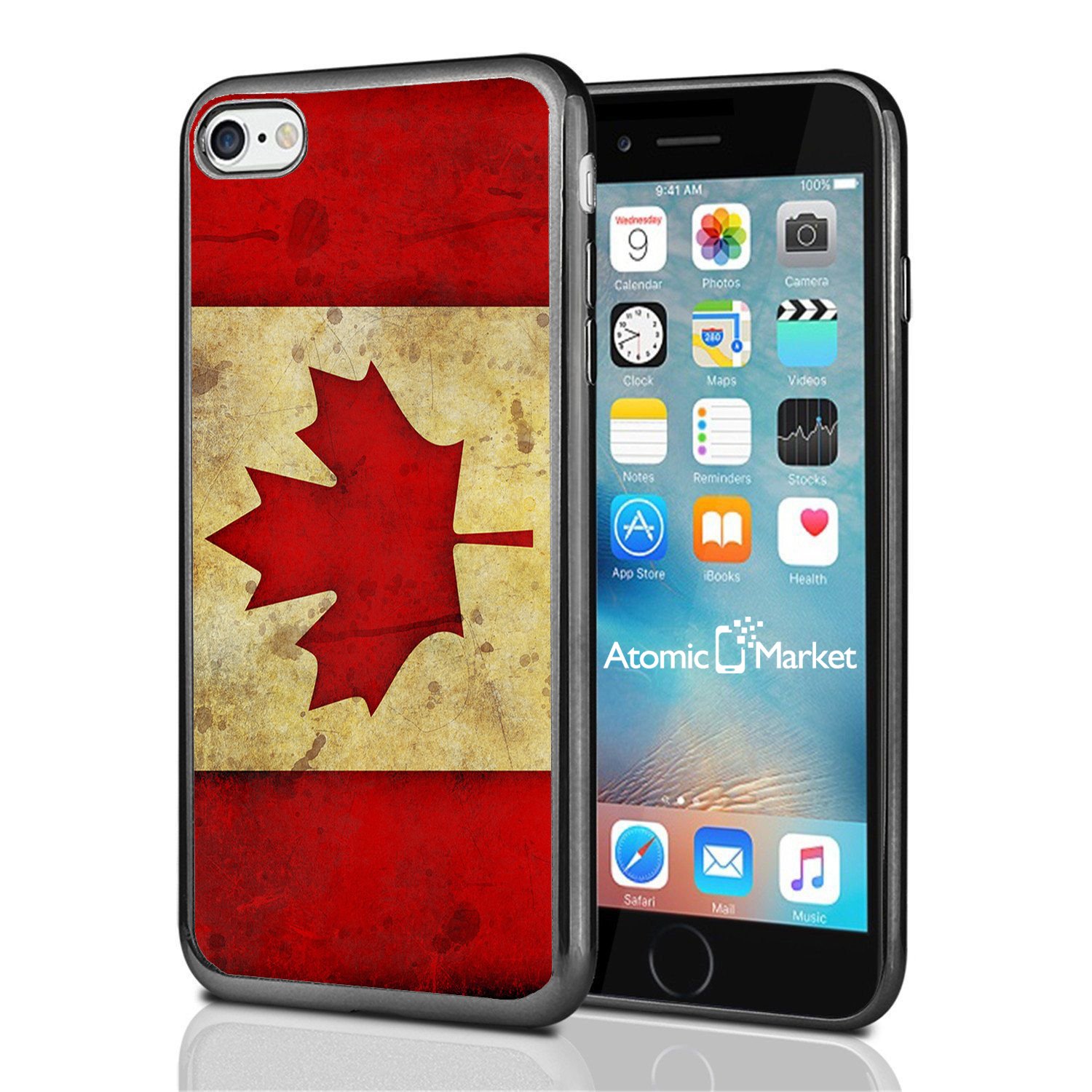 Vintage Canadian Flag iPhone 7 & 8 Case - Durable Protective Cover for iPhone 7 (2016) & iPhone 8 (2017) - Perfect for Travel, School & Outdoor Activities