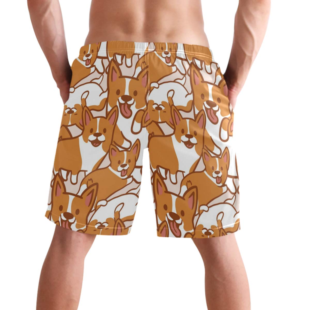 Visesunny Men's Quick Dry Swim Trunks - Summer Beach Board Shorts with Comfortable Elastic Waistband for Swimming, Surfing, and Vacation Outfits