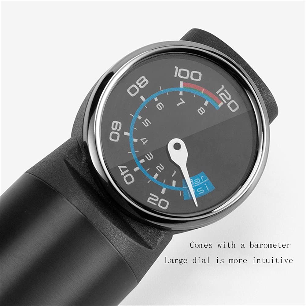 High Pressure Bike Pump with Digital Gauge - 120 PSI Electric Display Bicycle Pump for Mountain Bikes, Road Bikes & Hybrid Bikes | Perfect for Home Garage, Cycling Trips & Emergency Tire Inflation