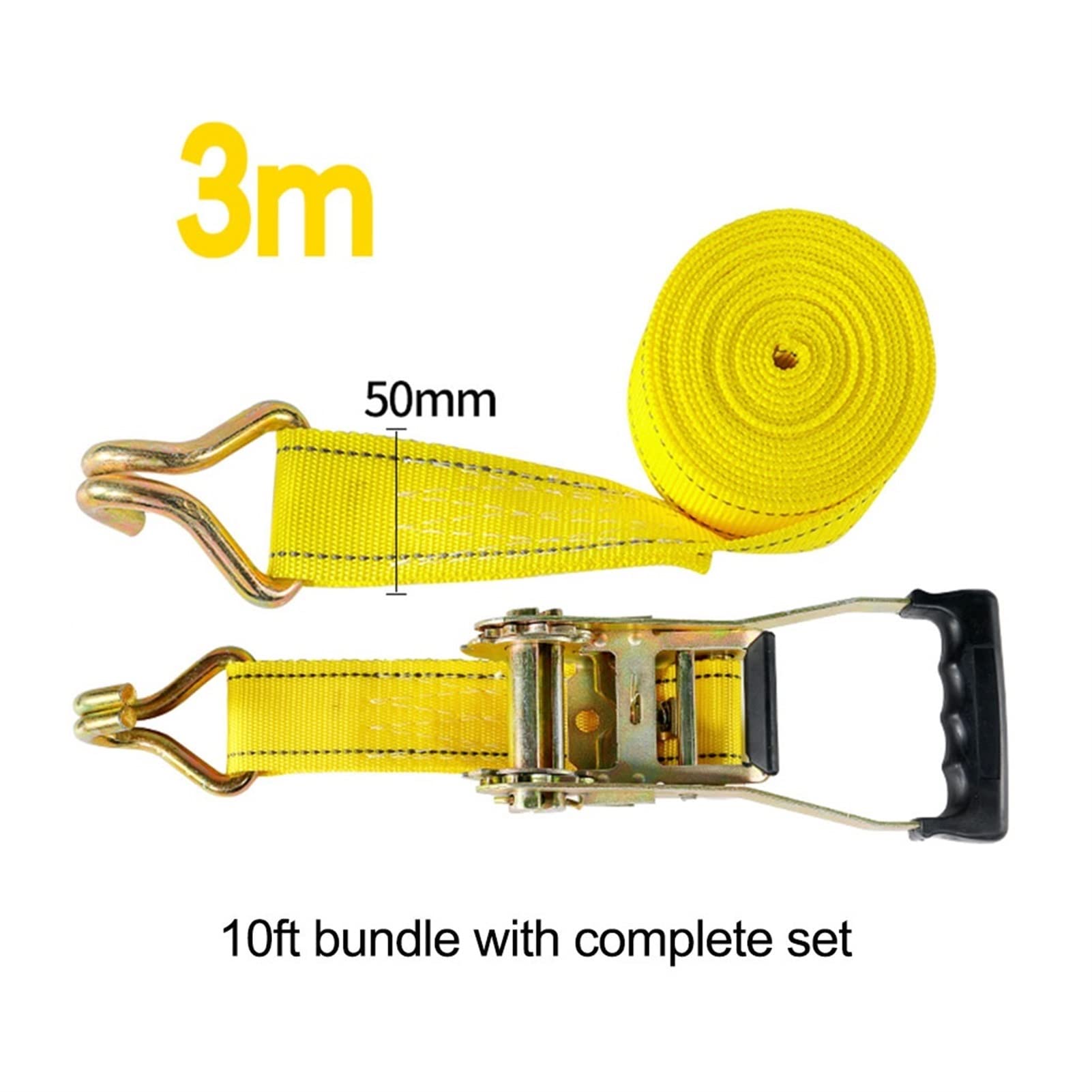 Heavy Duty Ratchet Straps - 10ft Tie Down Straps for Cargo, Motorcycles & Autonomous Vehicles - Secure Transport & Material Handling Solutions - Perfect for Road Trips, Hauling & Off-Road Adventures