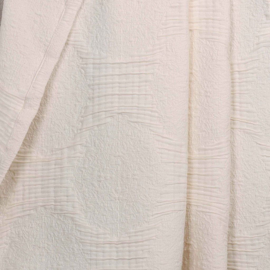Premium Tanta Cotton Medium Weight Crinkle Woven Coverlet - Soft & Breathable Bedspread for All Seasons | Perfect for Guest Rooms, Master Bedrooms & Cozy Home Decor