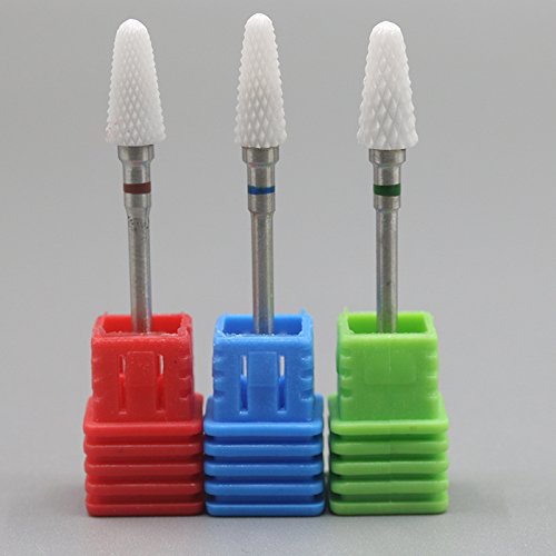 Professional Ceramic Nail Drill Bit for Electric Manicure Machine - Red Hot Precision Cutter & Nail File Accessories | Perfect for Salon, Home Nail Care & Professional Nail Art Designs