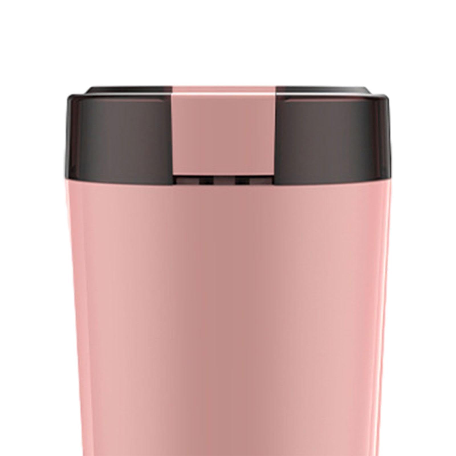 Premium Electric Coffee Grinder - Stainless Steel Blade for Coffee Beans & Spices, 220V Fast Grinding, Easy to Clean - Perfect for Home, Office & Kitchen Use (Pink)