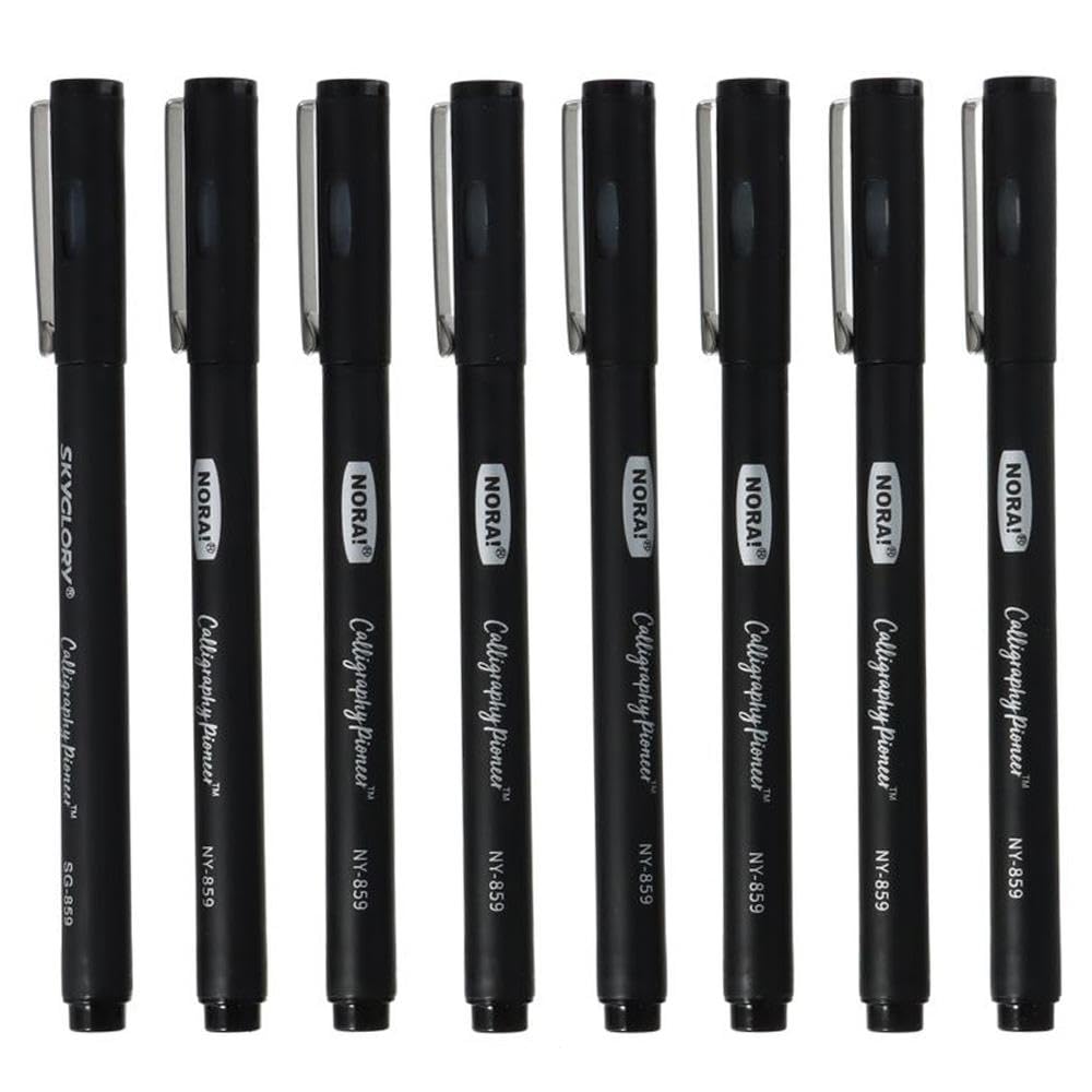 8PCS Black Micro-Pen Set for Drawing & Engineering | Fine Liner Pens