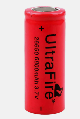 Rechargeable 26650 Lithium Ion Battery 3.7V 5000mAh - High Capacity Ultra Fire Battery for Flashlights, Vape Mods, Solar Power & Emergency Kits
