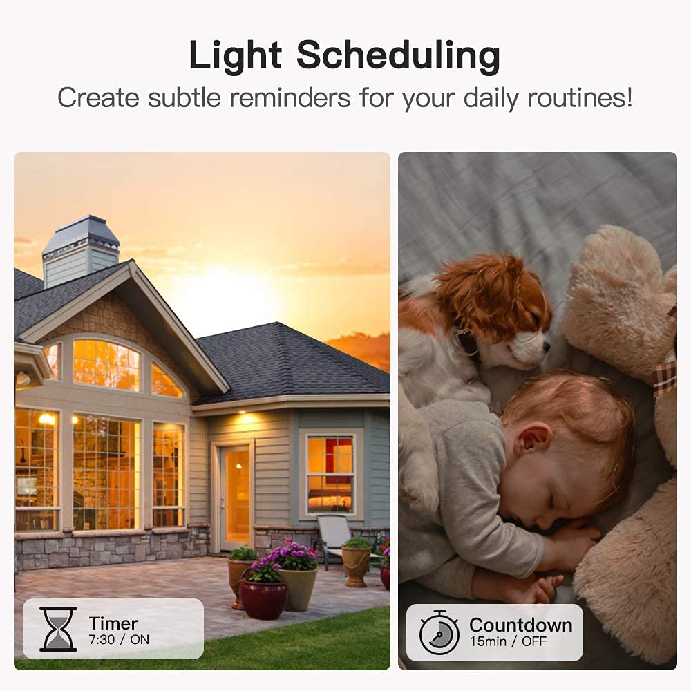 TREATLIFE 4 Pack Smart Dimmer Switch & 4 Pack Smart Light Switch Bundle - WiFi Enabled, Works with Alexa & Google Home - Perfect for Home Automation & Smart Lighting Control