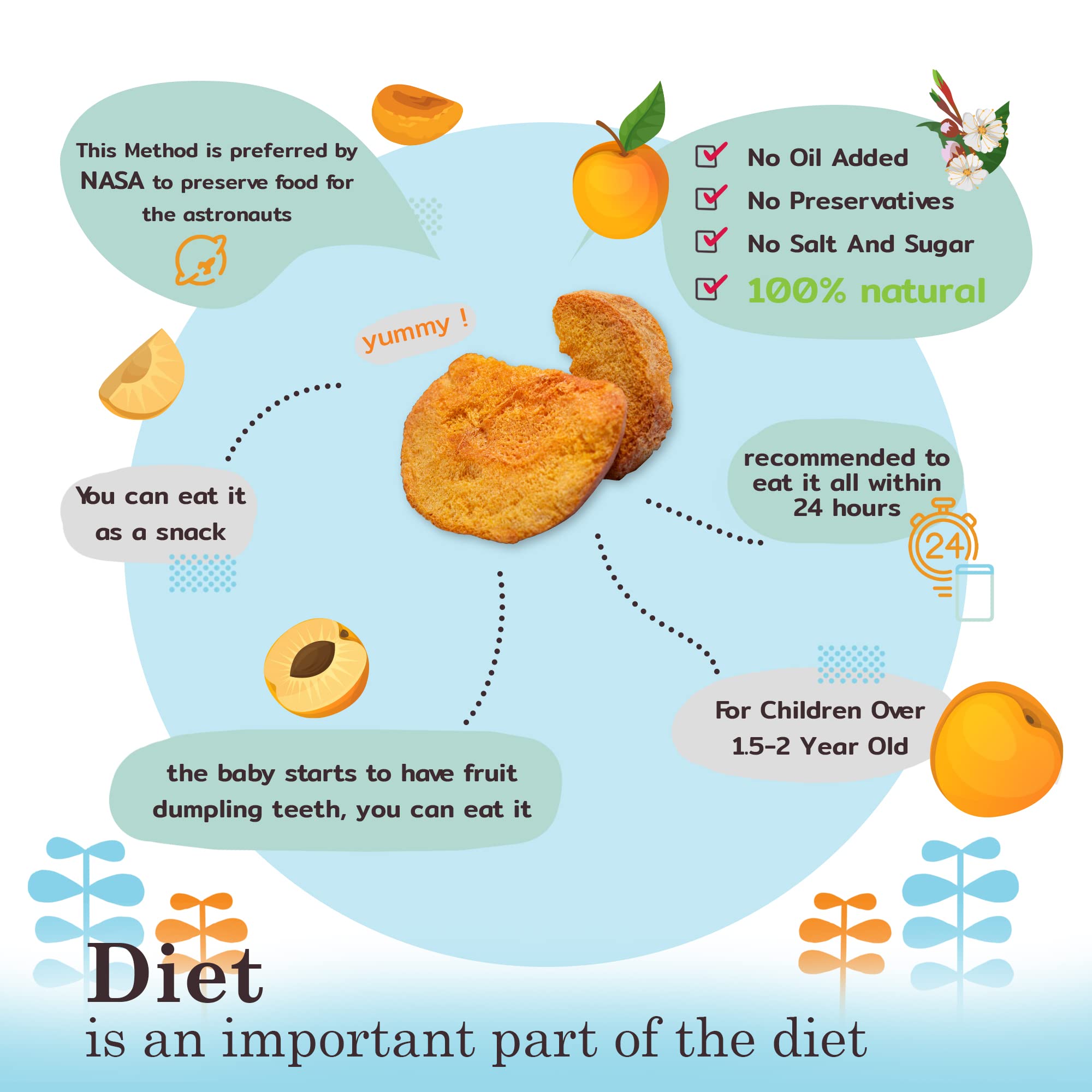 Freeze Dried Apricot Snacks - Healthy Crispy Fruit Treat with Natural Flavor & Nutrition, No Added Sugar, Vegan & Gluten-Free (1.06oz) - Perfect for Lunch Boxes, Hiking, Office Snacks & Kids Parties