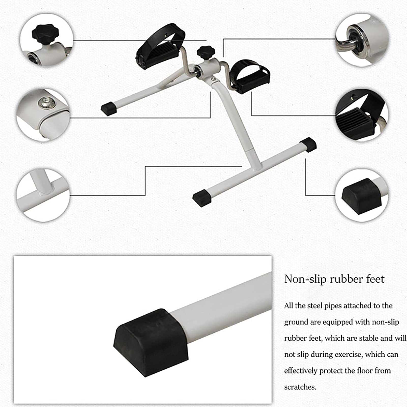 Portable Mini Exercise Bike for Seniors - Stroke Rehabilitation & Physical Therapy Equipment - Home Use Under Desk Pedal Exerciser for Recovery & Fitness Training