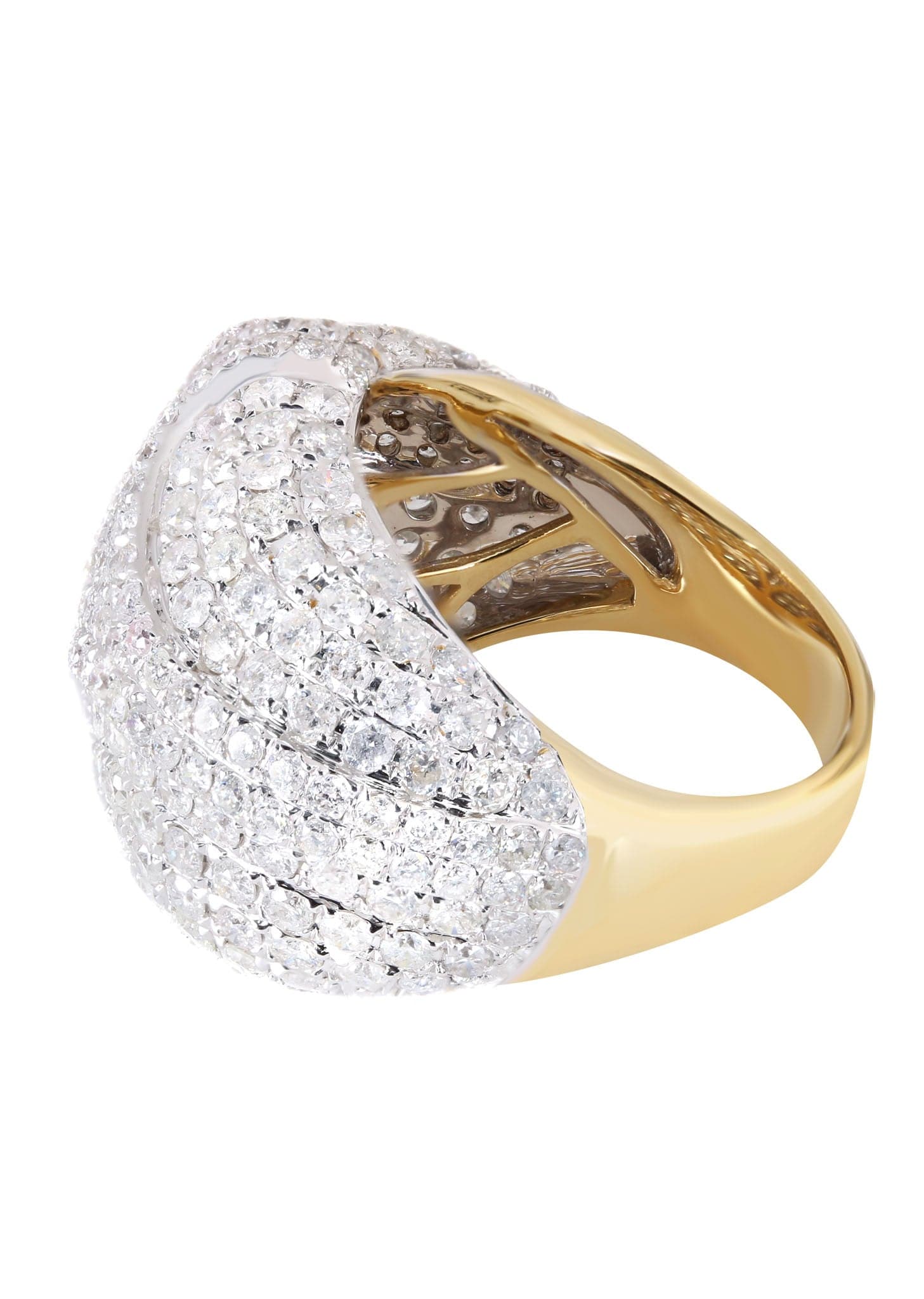 14K White Gold Diamond Cocktail Ring for Women | 4.66 Carats Total Weight | 11.81 Grams | Elegant Party Jewelry for Evening Events & Special Occasions